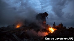 Одно из мест падения обломков «Боинга», 17 июля 2014 года