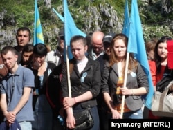 Памятная акция в Ялте 18 мая 2015 года в годовщину депортации крымскотатарского народа