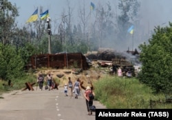 Блокпост украинских сил возле Станицы Луганской, 26 июня 2019 года