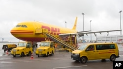 В июле 2024 года на складе DHL в восточном немецком городе Лейпциг неожиданно загорелся пакет (архивное фото)